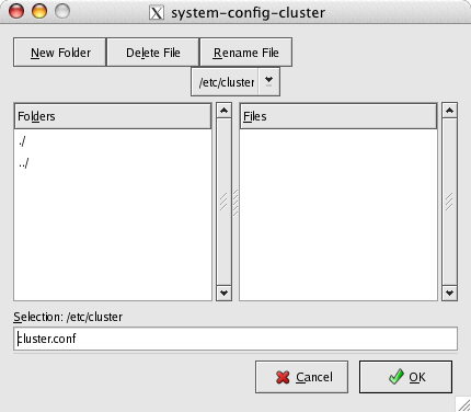 Cluster Configuration tool