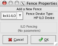 Fence Properties dialog